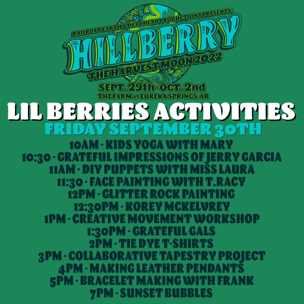 Lil’ Berries Schedule Hillberry 2023 10/410/8