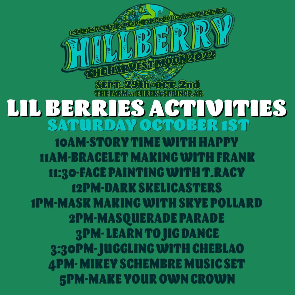 Lil’ Berries Schedule Hillberry 2023 10/410/8